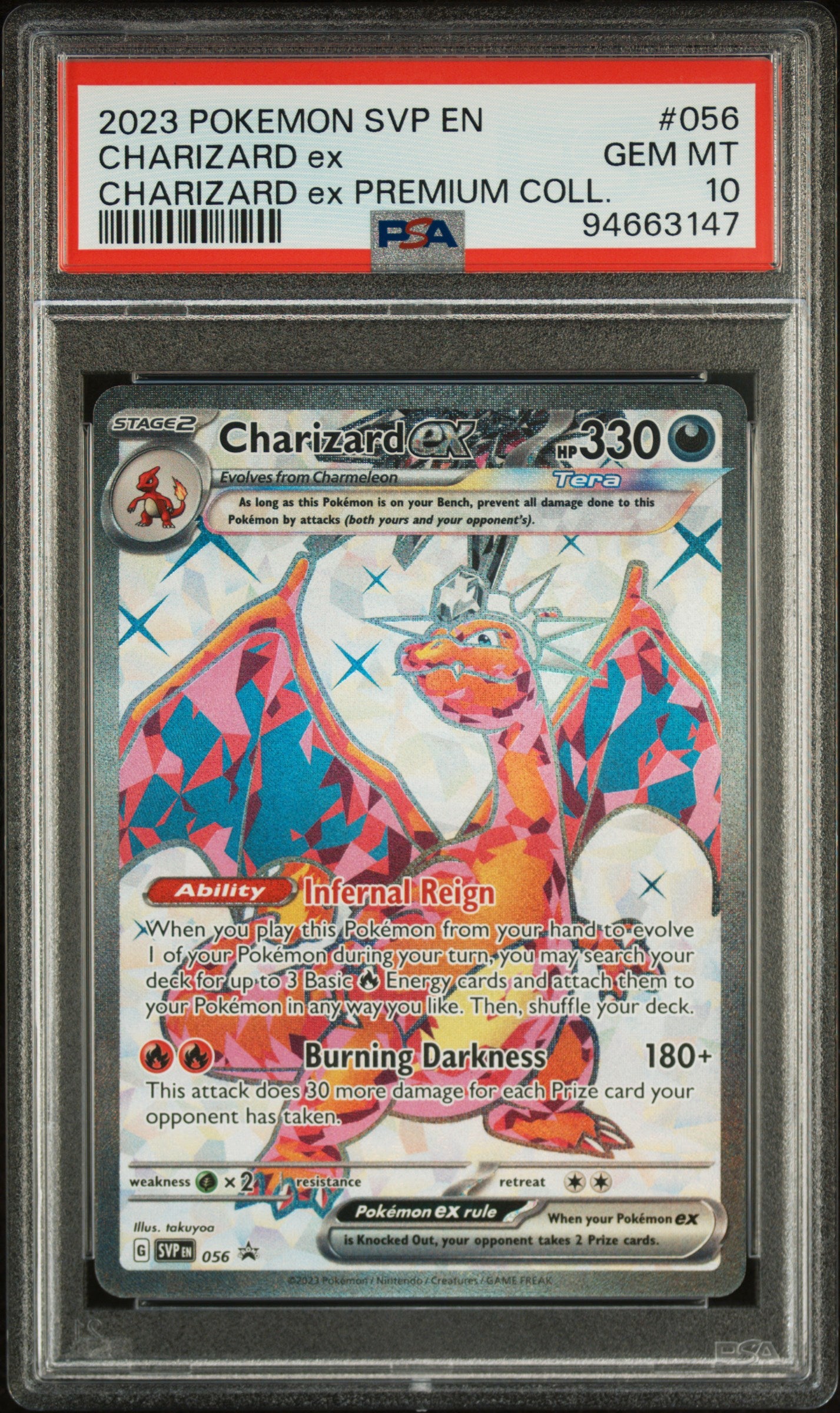 2023 Pokemon Svp En-Sv Black Star Promo #056 Charizard Ex Charizard Ex PSA 10