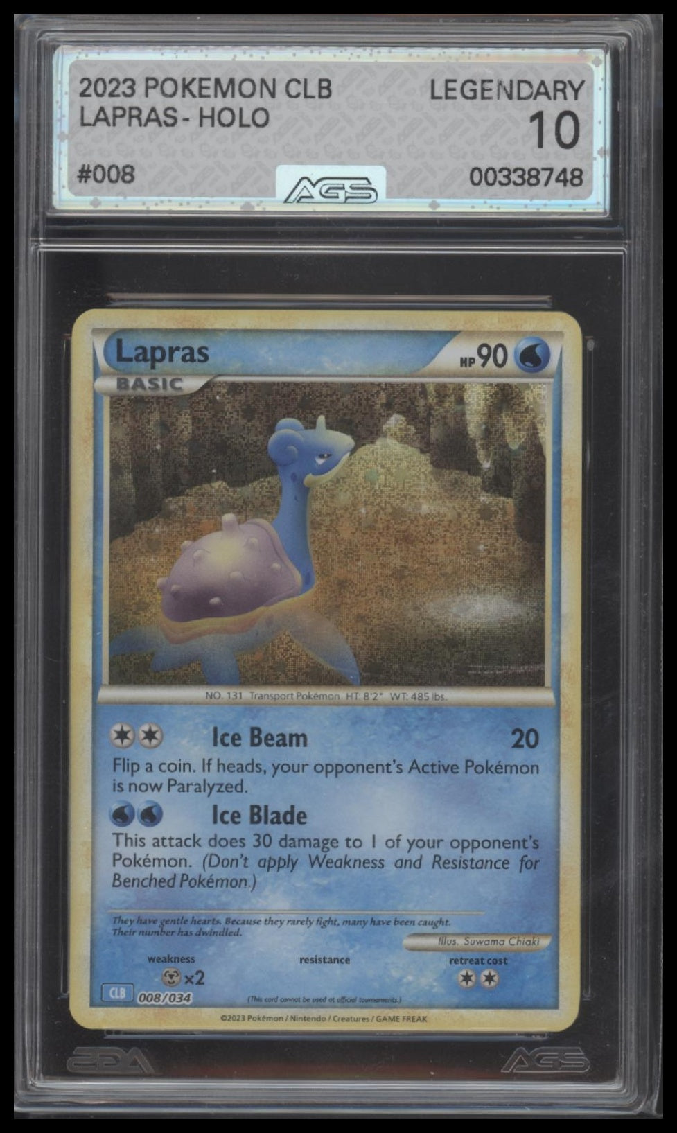 AGS10 Legendary POKEMON Lapras 008/034 Holo English Pokemon TCG